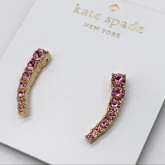 Kate Spade Dainty Sparklers Pink Crystal Earrings NWT